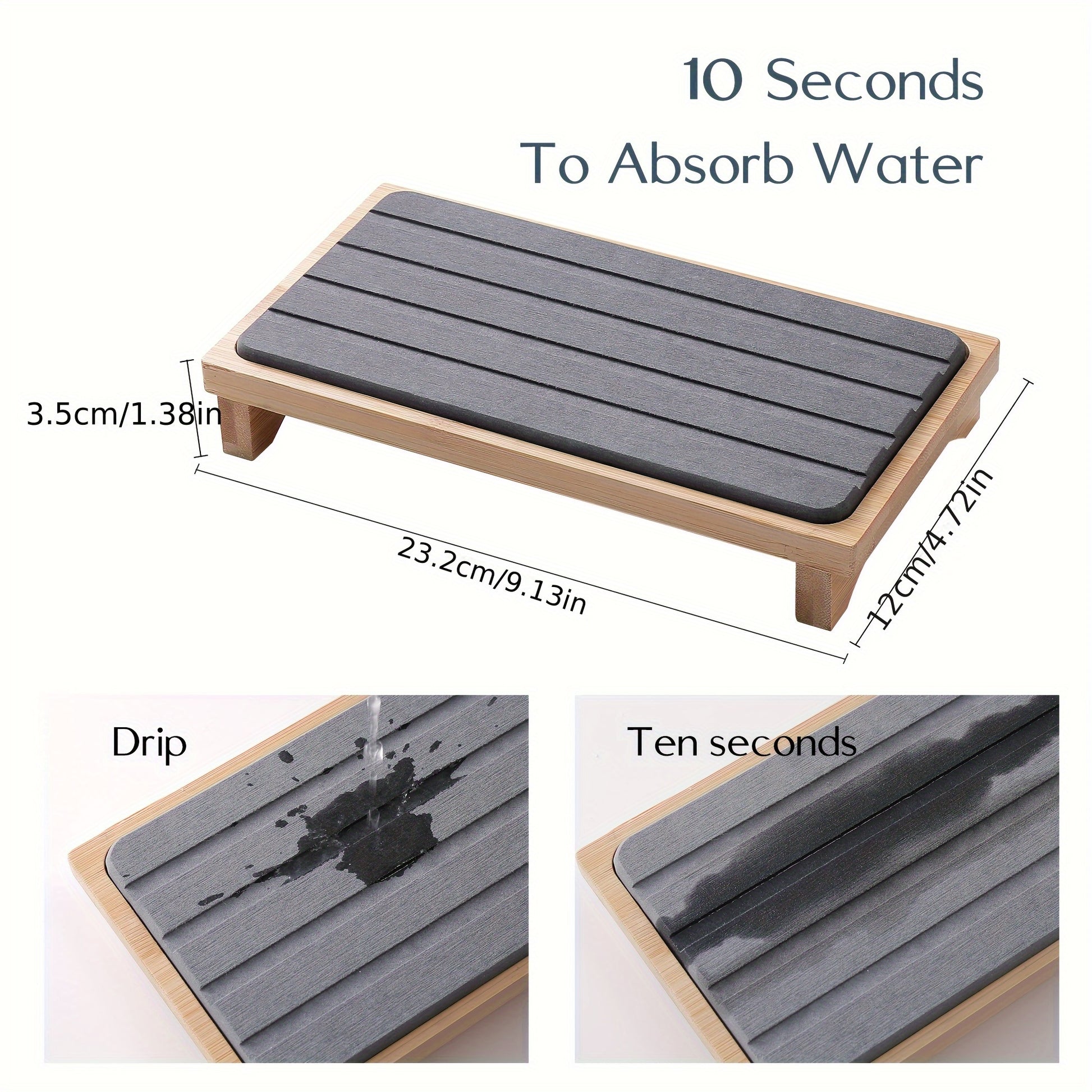 Bamboo Diatomaceous Earth Absorbent Mat