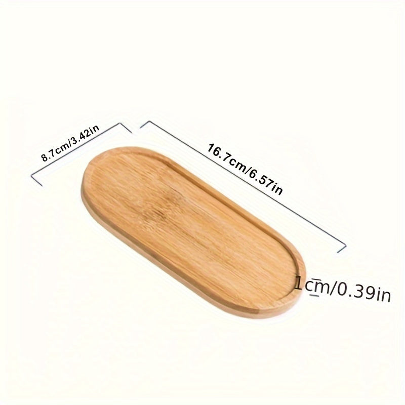 [Versatile Wooden Serving Platter Dining] Versatile Bamboo Vanity Tray - Perfect for Jewelry, Bathroom Organization & Home Decor | Minimalist Wooden Serving Platter for Dining & Countertops