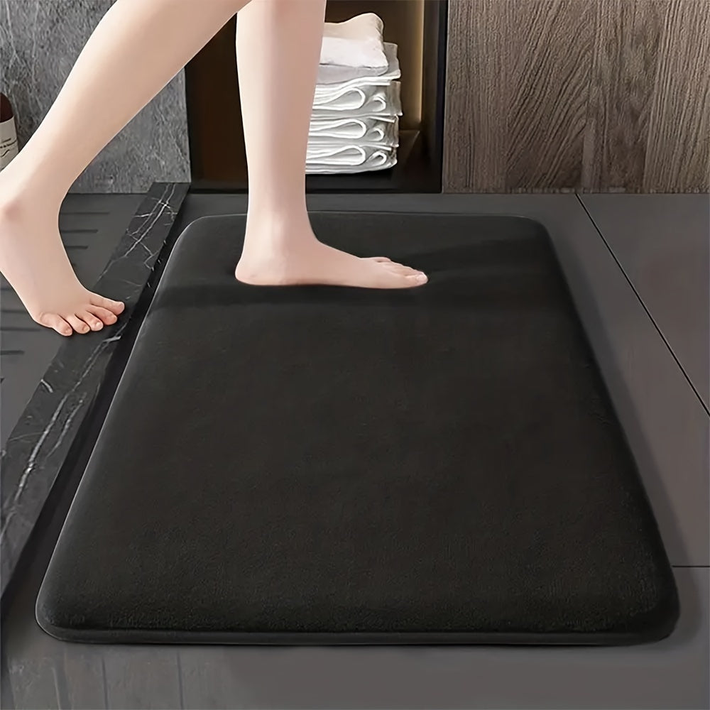 1pc Soft Floor Mat, Absorbent & Quick-drying Kitchen Floor Carpet, Non-slip Entry Doorway Floor Rug, Comfortable Memory Foam Cushioned Bathroom Foot Pad, For Bathroom Bedroom Kitchen Living Room Corrido, Ideal Living Room Supplies, Home Decoration