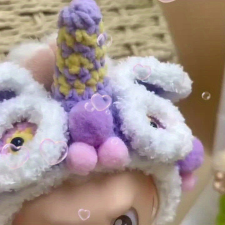 [Cute Labubu 17cm] Labubu Doll Clothing Set, Cute 17cm Carrot Clothes with Headset | Suitable for All LabubuV1/V2/V3 (Chloe Only), Doll Not Included