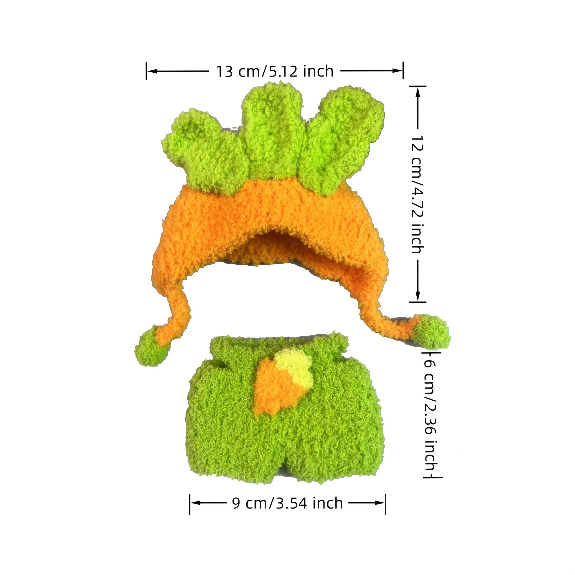 [Cute Labubu 17cm] Labubu Doll Clothing Set, Cute 17cm Carrot Clothes with Headset | Suitable for All LabubuV1/V2/V3 (Chloe Only), Doll Not Included