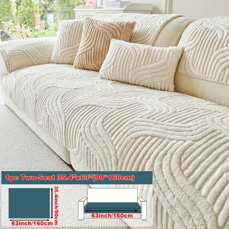Plush Non-Slip Sofa Cover
