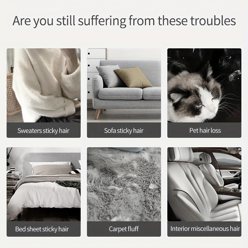 1pc Double-Sided Multi-Functional Reusable Dust Brush, Manual Electrostatic Lint Brush for Cat Fur, Clothes, Sofa, Furniture, Bedding, Carpet Cleaning - Plastic, No Electricity Needed, Ideal for Living Room Use