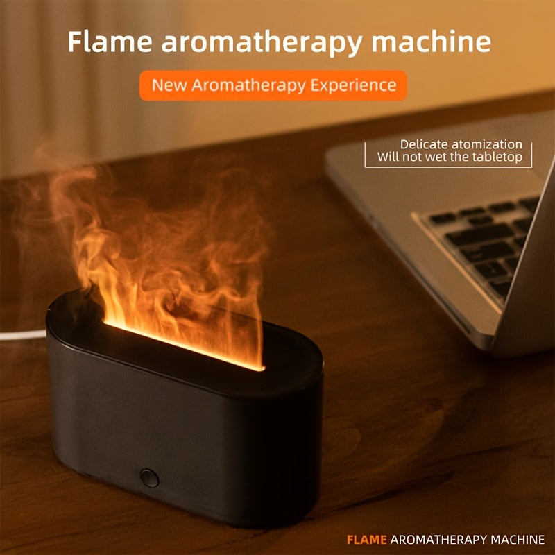 [Ultra-Quiet] Flame Aromatherapy Diffuser | USB-Powered | Ultra-Quiet | Adjustable Brightness | Home Bedrooms & Offices