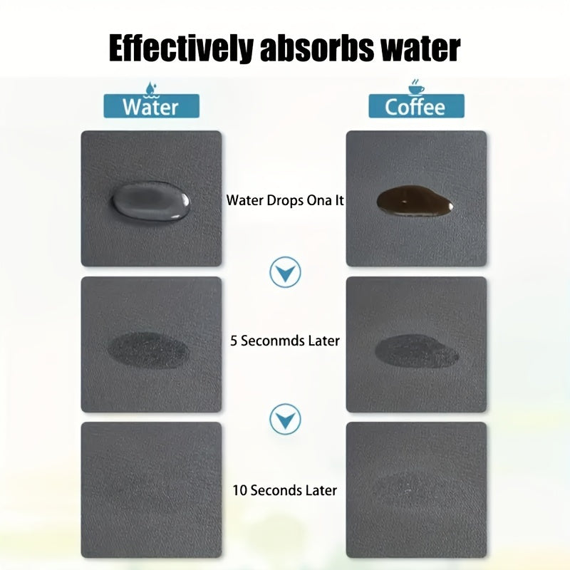 1pc Geometric Soft Diatomal Technology Cloth Drying Mat - Super Absorbent, Anti-Slip, Wear-Resistant, and Easy to Clean - Perfect for Coffee Machine, Patio Table, and Kitchen Countertop Decoration, Household Supplies