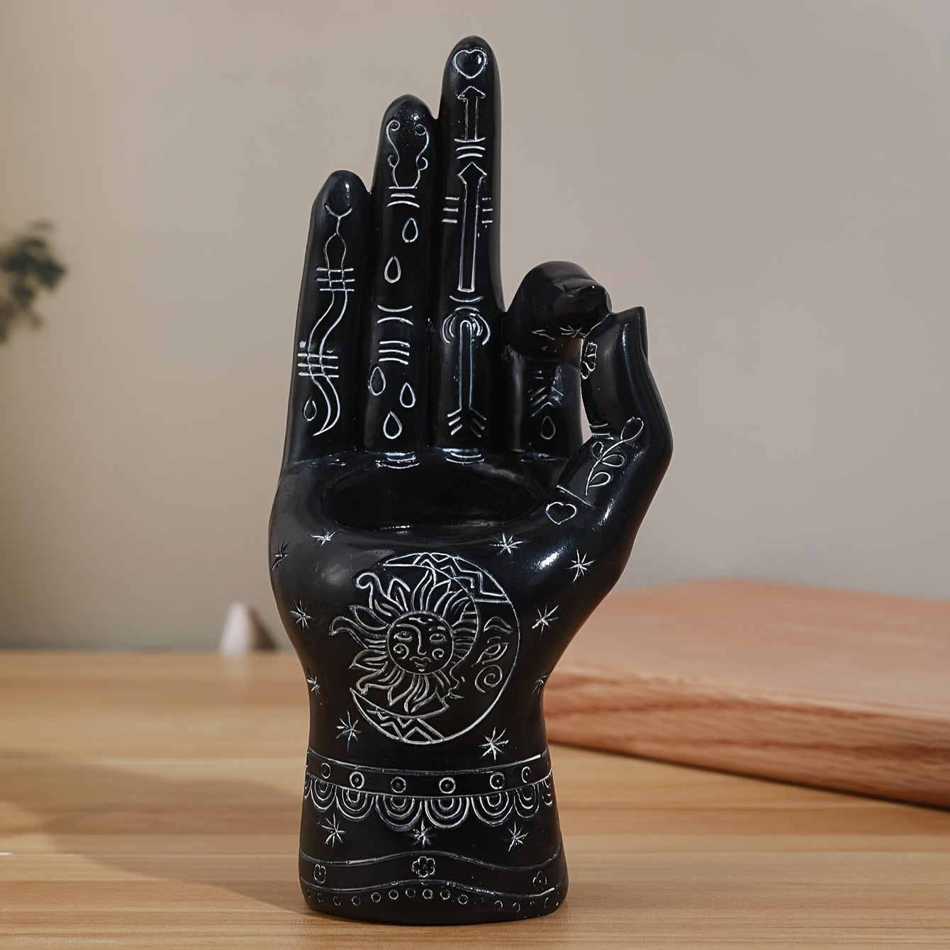 Pair of Handcrafted Resin Incense Holders