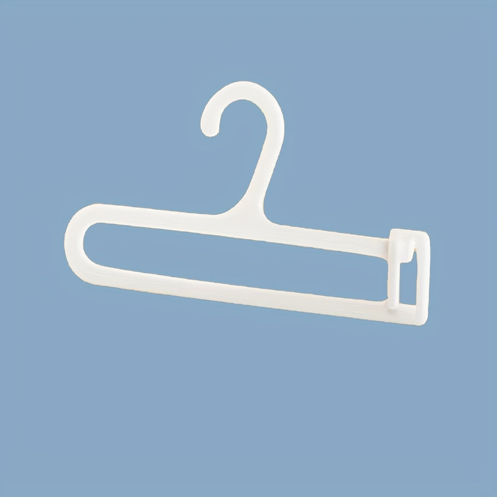 Six-piece white doll clothes hanger set, including 1 drying rack and 5 hangers, suitable for dollhouse clothing storage, display, collection, labubu macaron, doll clothes hanger