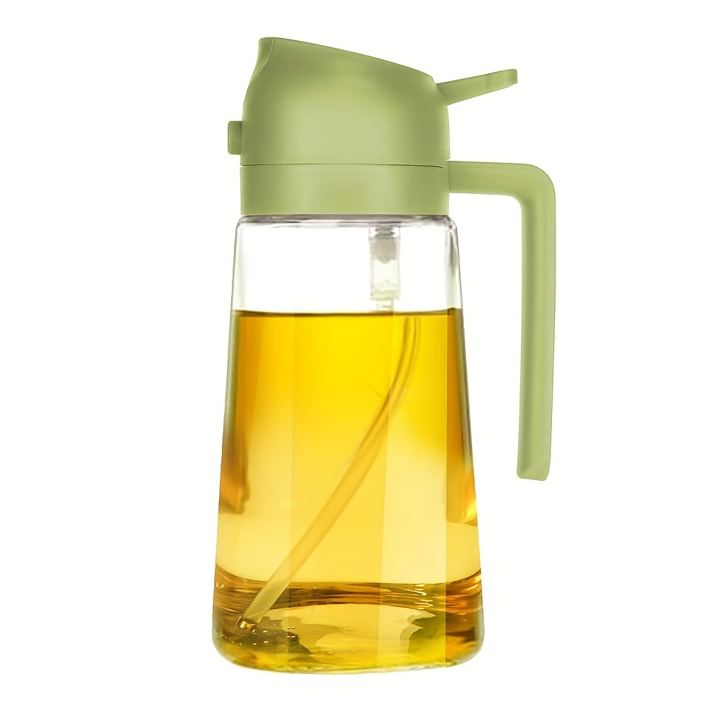 1pc Food-Grade Olive Oil Spray Bottle - BPA-Free Plastic, Odor-Resistant & Even Spray for Cooking, Salad Dressing, Condiments - Hand Wash Only, Oval Shape for Kitchen & Restaurant Use, Oil Sprayer Bottle for Cooking