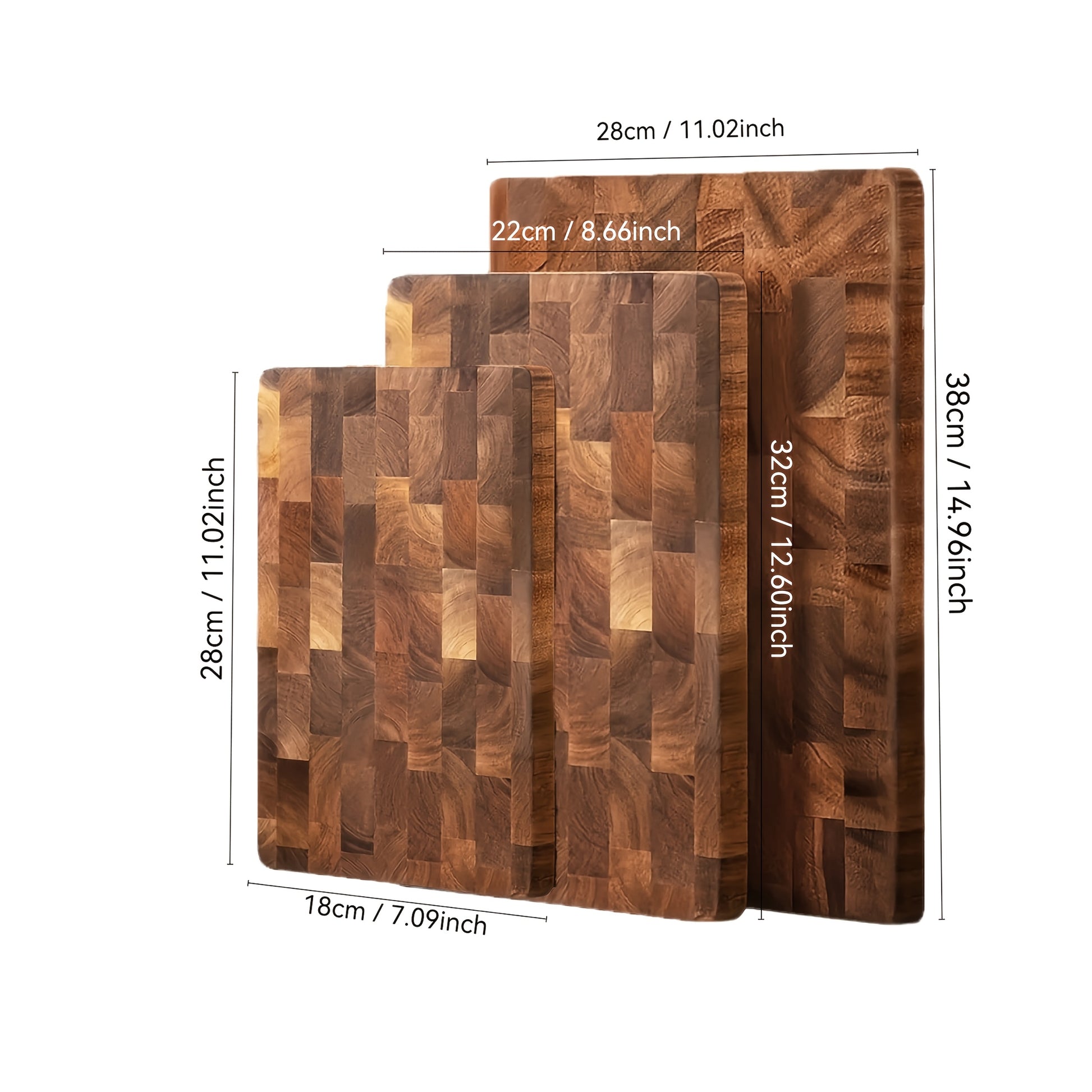 1pc Premium Acacia Wood Cutting Board - Double-Sided, Durable & Hygienic Kitchen Essential for Meat, Cheese, Bread, Vegetables & Fruits - Rustic Design with Natural Wood Grain, Perfect for Home & Professional Use, Food Preparation | Stylish Chopping Board