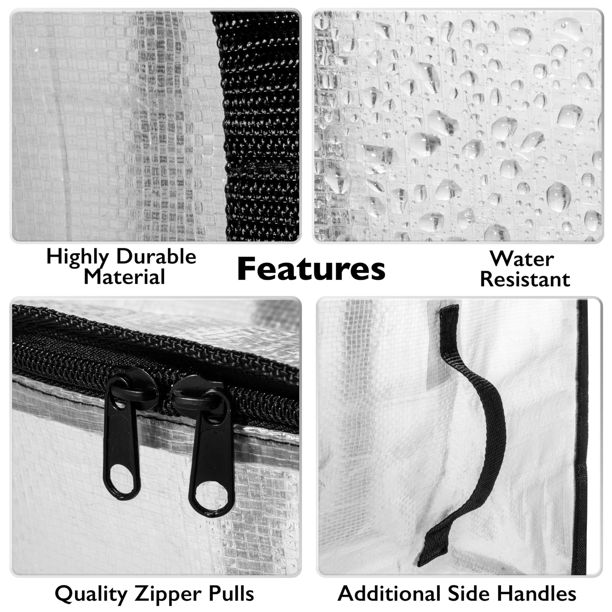 6pcs Extra Large Moving & Storage Bags with Zippers and Handles - Heavy-Duty, Multi-Purpose Packing Cubes for Dorms, Christmas Decorations & More