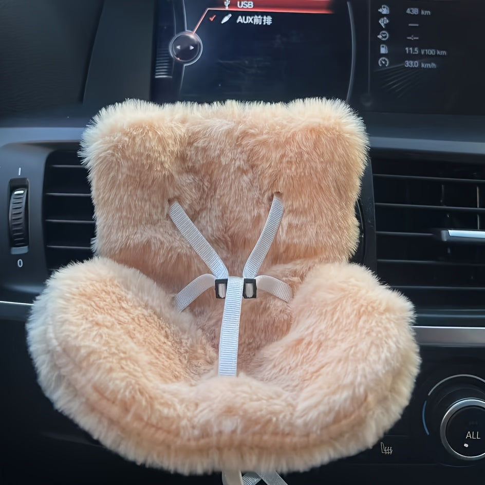 Car Dashboard Ornamen labubu plush seat, Colorful Car Vent Clip Decor, The Monsters Have a Seat accessories - Cute Safety Seat Design, Fun Dollhouse Accessory & Interior Decoration for Vehicles
