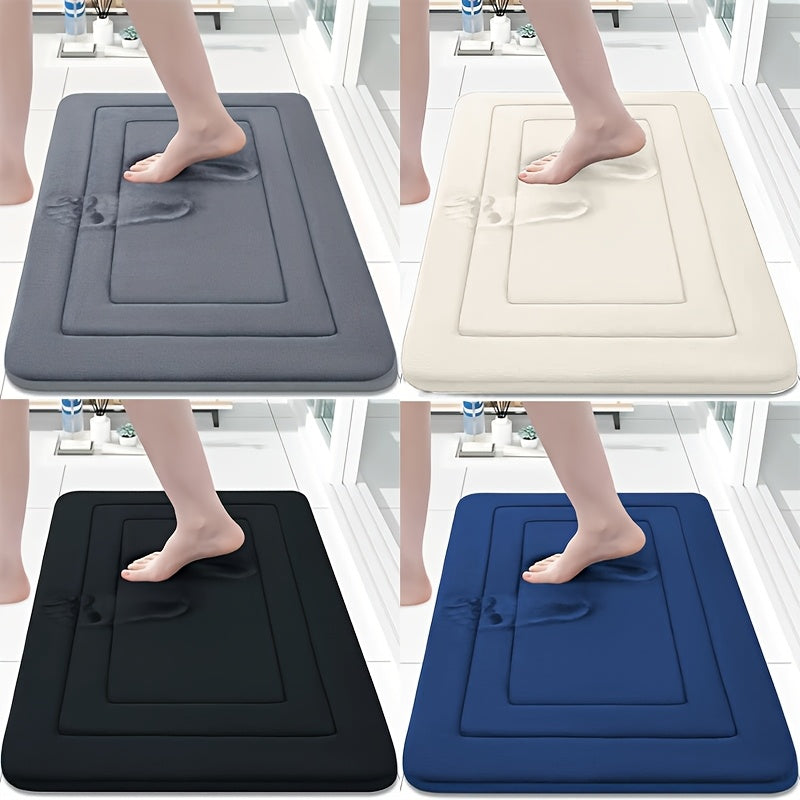 Coral Fleece Bathroom Floor Mat Anti Slip Pad
