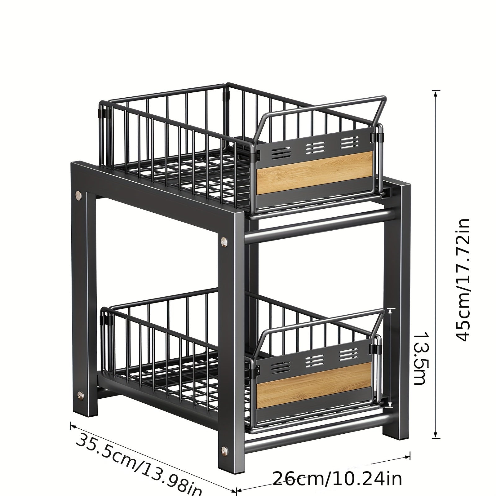2 Tier Basket Drawer Organizer