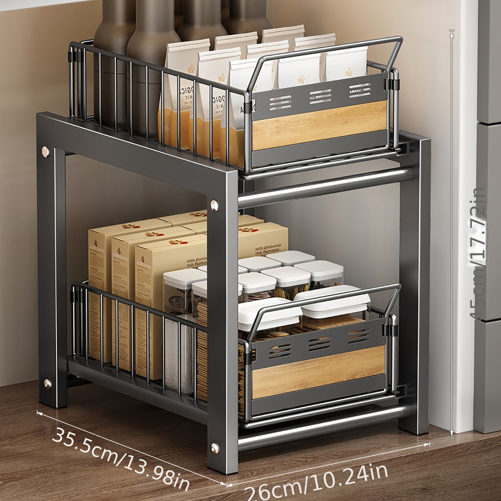 2 Tier Basket Drawer Organizer
