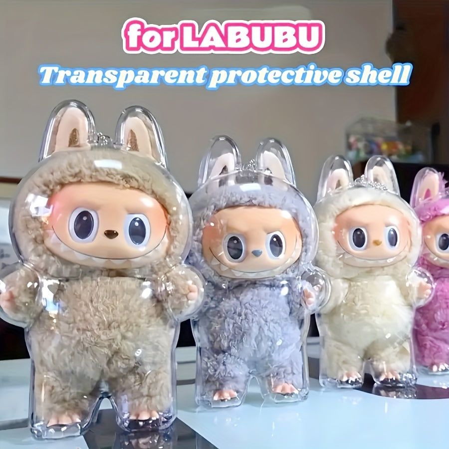 Dustproof Acrylic Display Case for Labubu 2024 - Protective Clear Pendant Holder for POP Mart Collectibles, Excludes Dolls, Single Pack