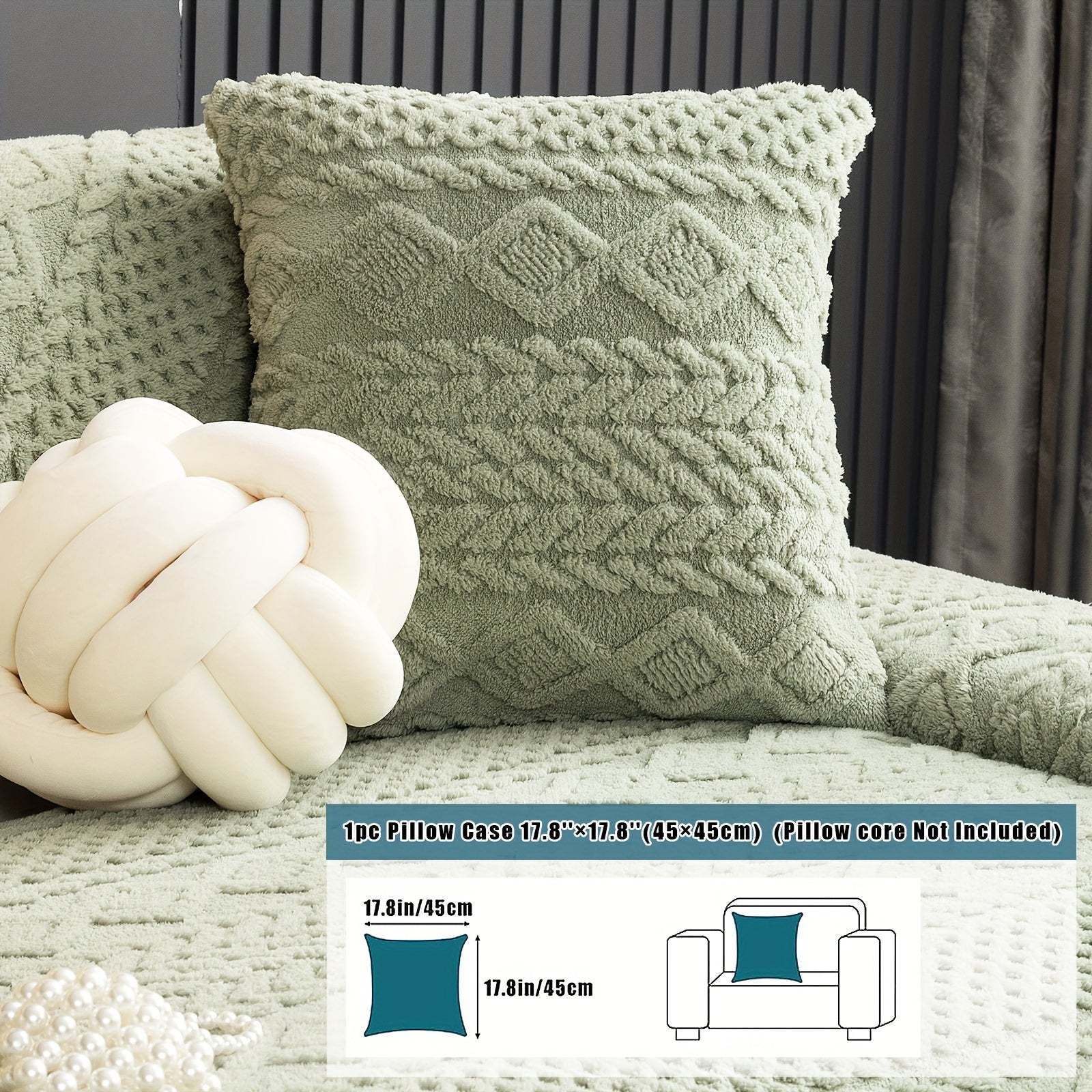 Classic Jacquard Shu Velveteen Sofa Cover - Pet-Friendly, Non-Slip, Machine Washable, Breathable 100% Polyester, 1pc