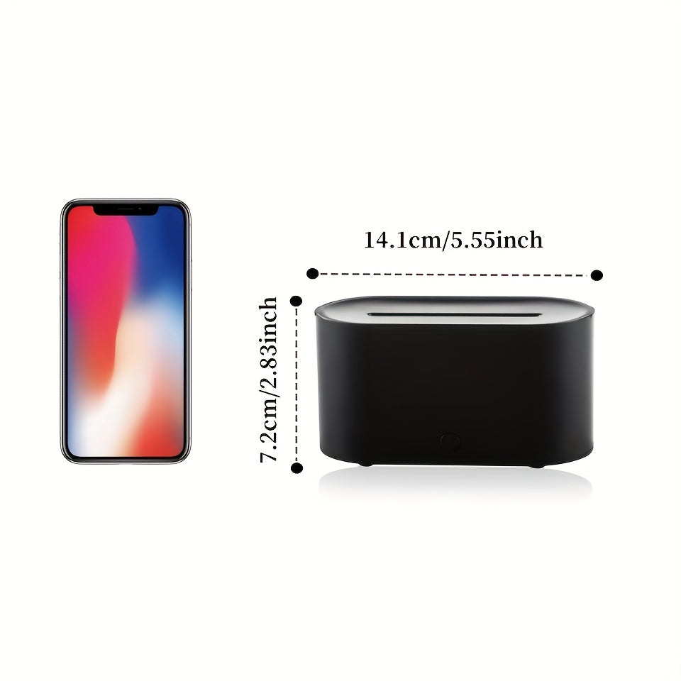 [Ultra-Quiet] Flame Aromatherapy Diffuser | USB-Powered | Ultra-Quiet | Adjustable Brightness | Home Bedrooms & Offices