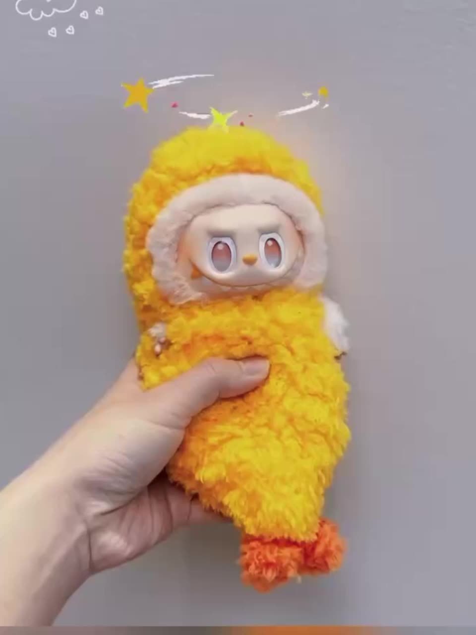 Labubu Clothing Doll Outfit, Tempura Shrimp, Fashion Plush Suit, Suitable for Labubu V1/V2/V3, Keychain Pendant Doll Costume, Universal Doll Wear, Handwoven, Birthday Gift, Decorate Your Doll