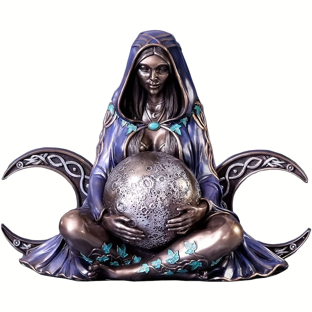 1pc Exquisite Mother Earth Gaia Goddess Figurine Statue - Resin Classic Sculpture for Pagan Wiccan Home Decor, Women Gift, Zen Decor, Universal Holidays - Handcrafted Artistic Ornament for Various Room Types
