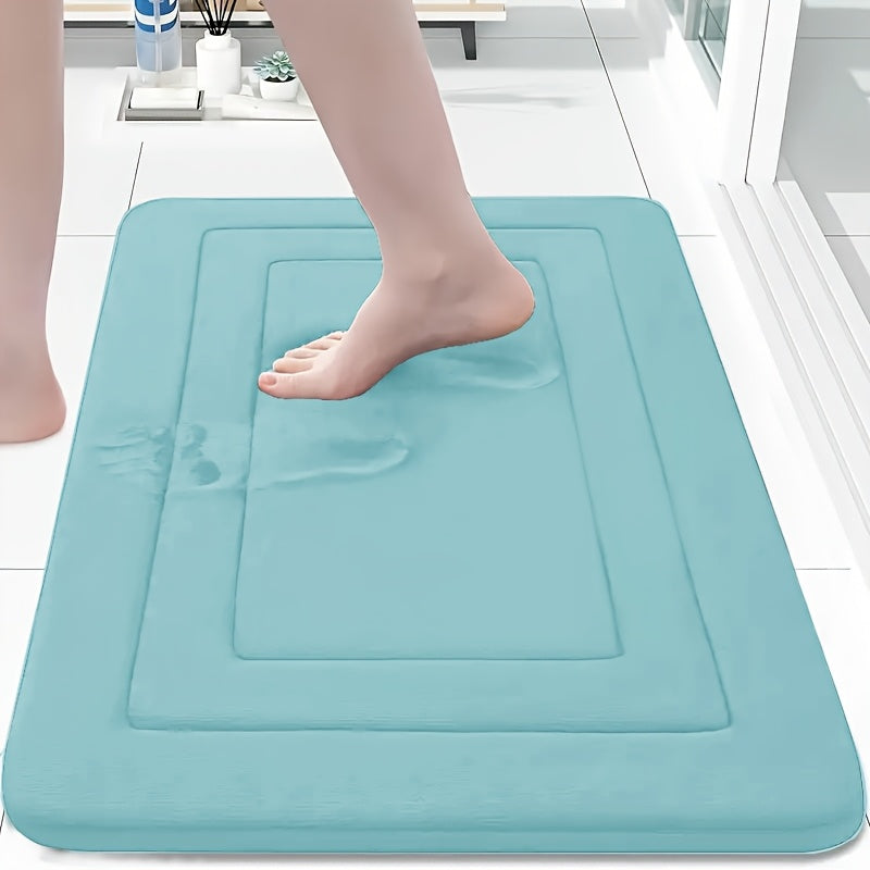 Coral Fleece Bathroom Floor Mat Anti Slip Pad