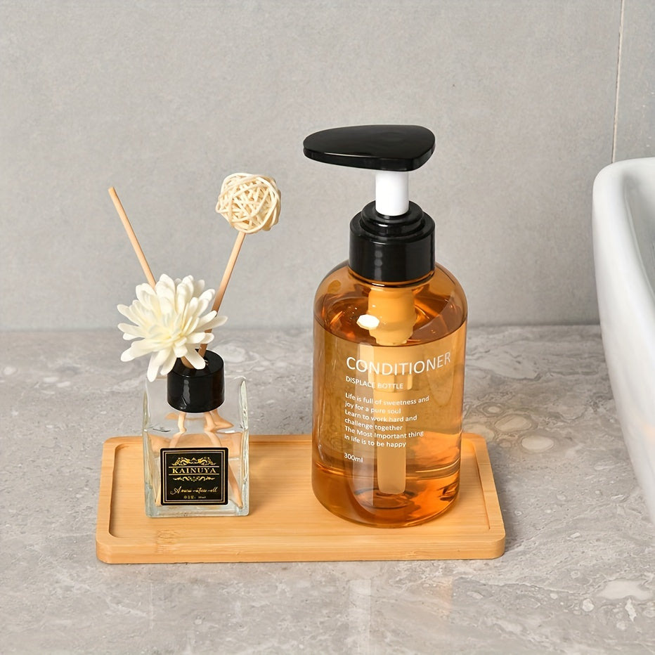 [Wooden Countertop Soap Dispenser Bottle] 1pc, Stylish Wooden Soap Dispenser and Bottle Holder for Countertop and Bathroom Decor