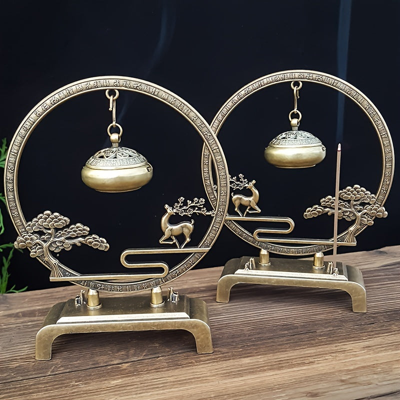 Fortune, Wealth, Longevity Incense Burner, Ruyi Hanging Incense Burner, Sandalwood, Indoor Hanging Incense Burner Ornament