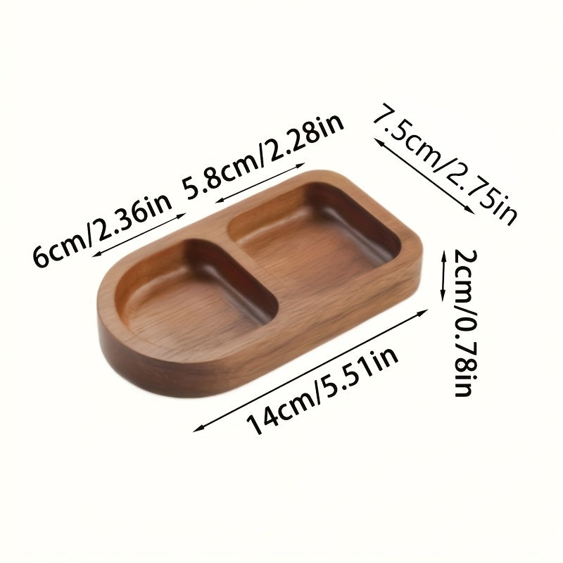 Versatile Wooden Snack Tray with 3/4 Compartments