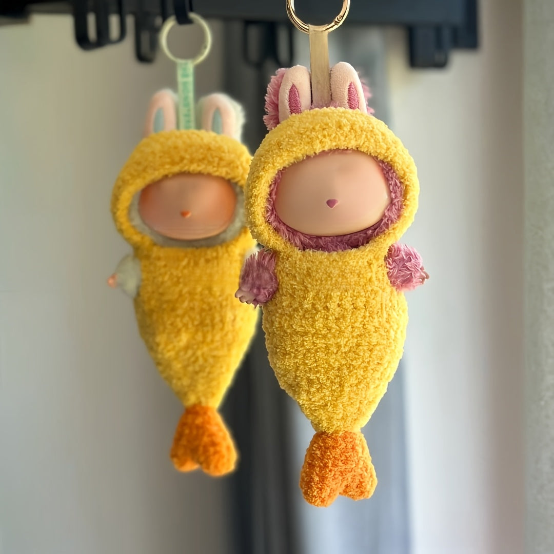 Labubu Clothing Doll Outfit, Tempura Shrimp, Fashion Plush Suit, Suitable for Labubu V1/V2/V3, Keychain Pendant Doll Costume, Universal Doll Wear, Handwoven, Birthday Gift, Decorate Your Doll