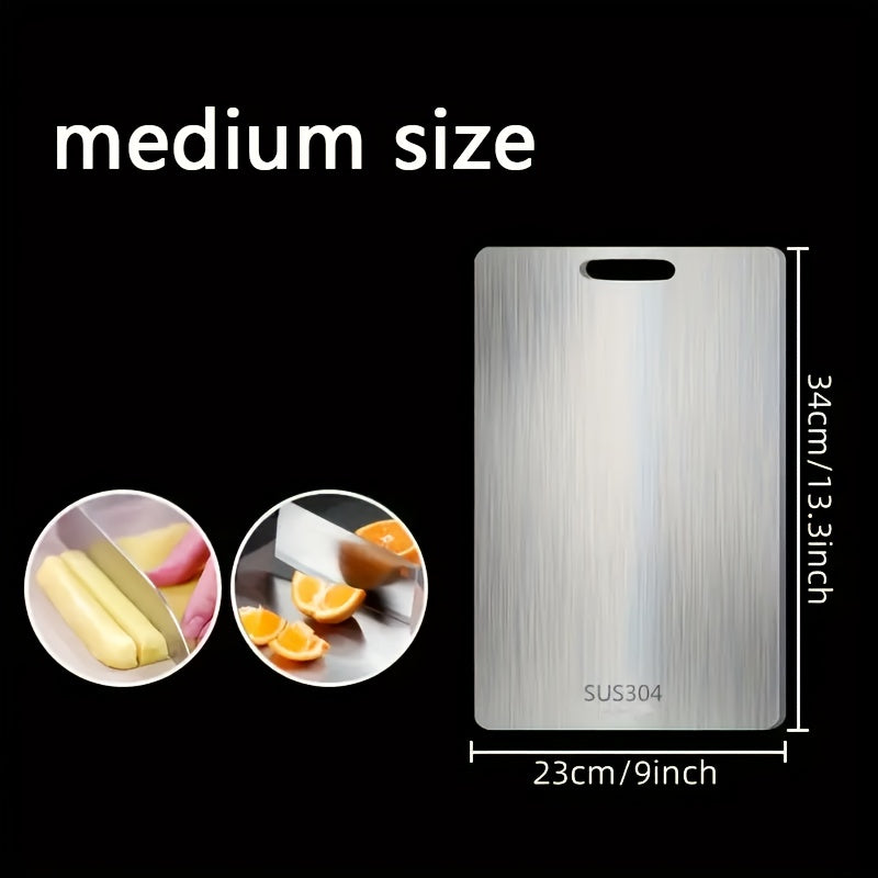 [Stainless Steel Chopping Board] Rust Resistant, Double Sided Premium Stainless Steel Kitchen Chopping Board - Food Grade, Dishwasher Safe, Durable, Suitable for Meat, Fruits and Vegetables - Available in Multiple Sizes, Ideal for Valentine's Day, Mother'