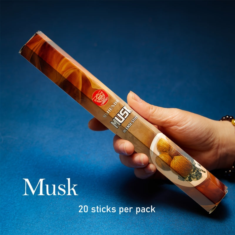 20 sticks/box - 35 scents to choose from, including incense, rose, jasmine, osmanthus and amber. These incense sticks are perfect for air purification in living rooms, bedrooms, and hotels, and are also suitable for offices and entertainment venues to rel