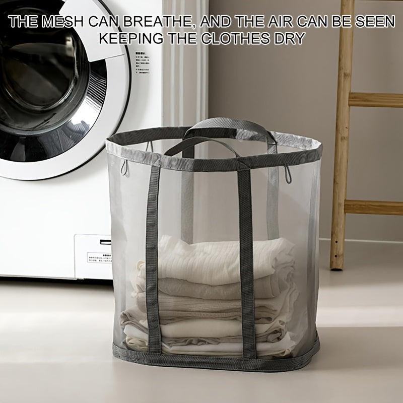 [Folding Laundry Basket] 1 Folding Laundry Basket | Portable Dirty Clothes Storage Bag with Handle, Suitable for Bedroom, Laundry Room, Bathroom, Toys and Sundries, Festival Gifts, Mother's Day Gifts