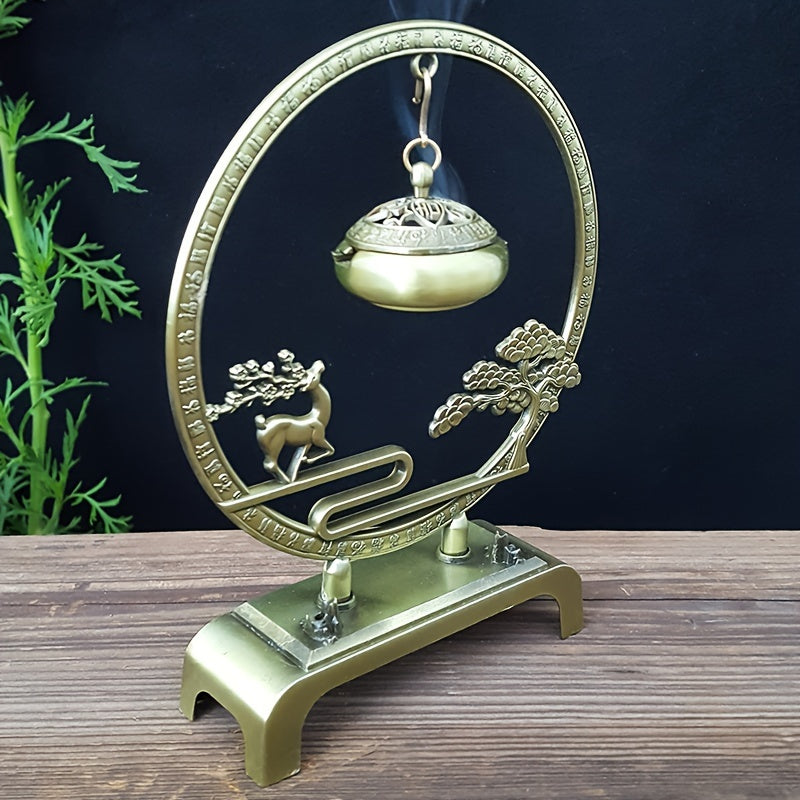 Fortune, Wealth, Longevity Incense Burner, Ruyi Hanging Incense Burner, Sandalwood, Indoor Hanging Incense Burner Ornament
