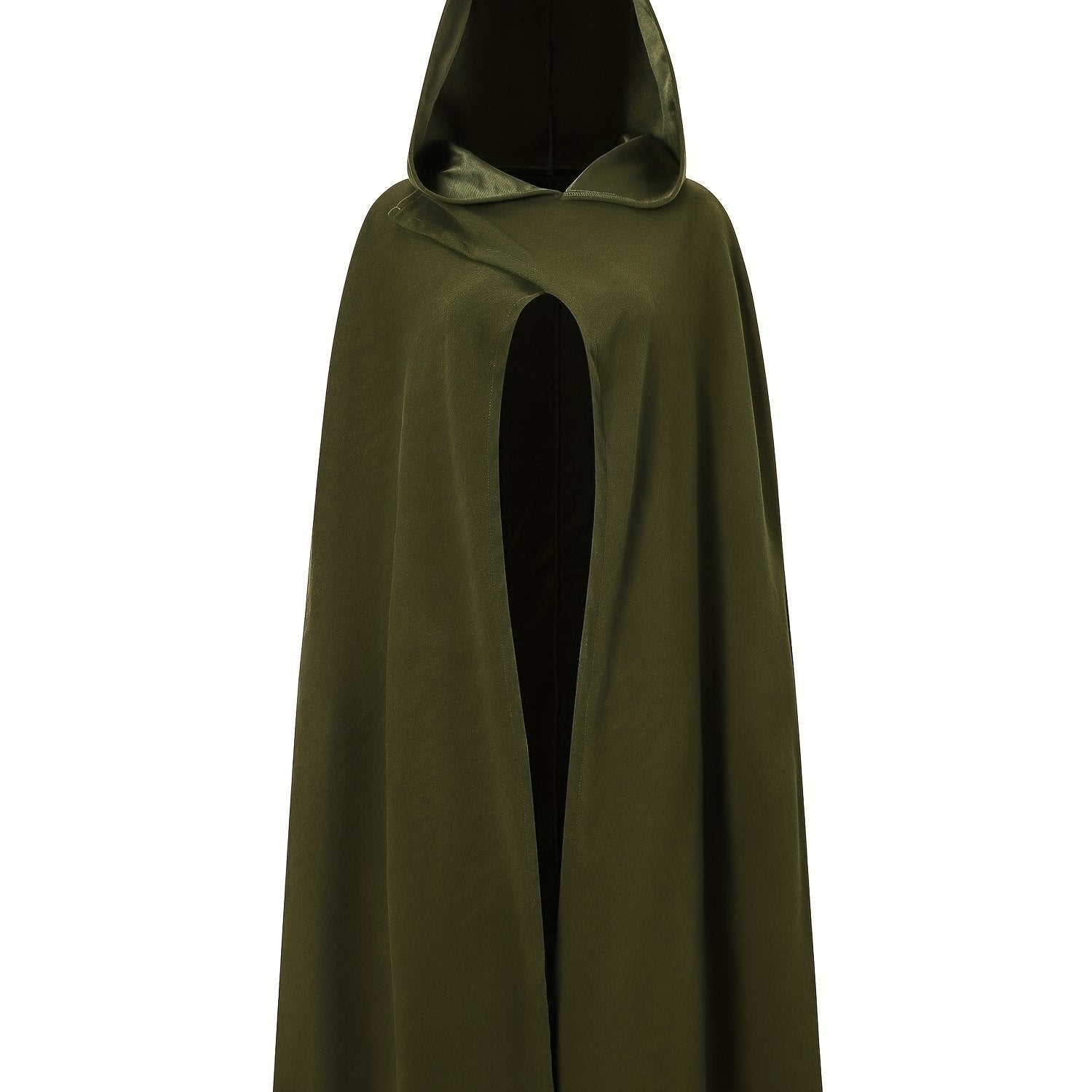 Thickened Hooded Cape Coat for Role-Playing & Cosplay - Vintage Asymmetrical Design, Machine Washable Solid Color Non-Stretch Fabric, Autumn Winter Costume Accessory, Costume Accessories