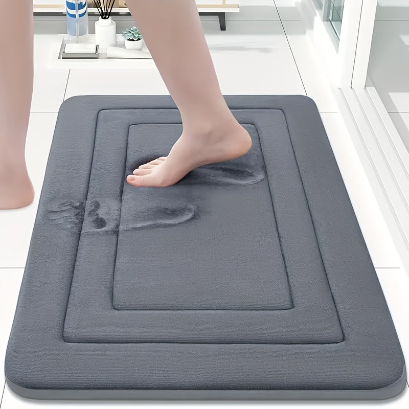 Coral Fleece Bathroom Floor Mat Anti Slip Pad