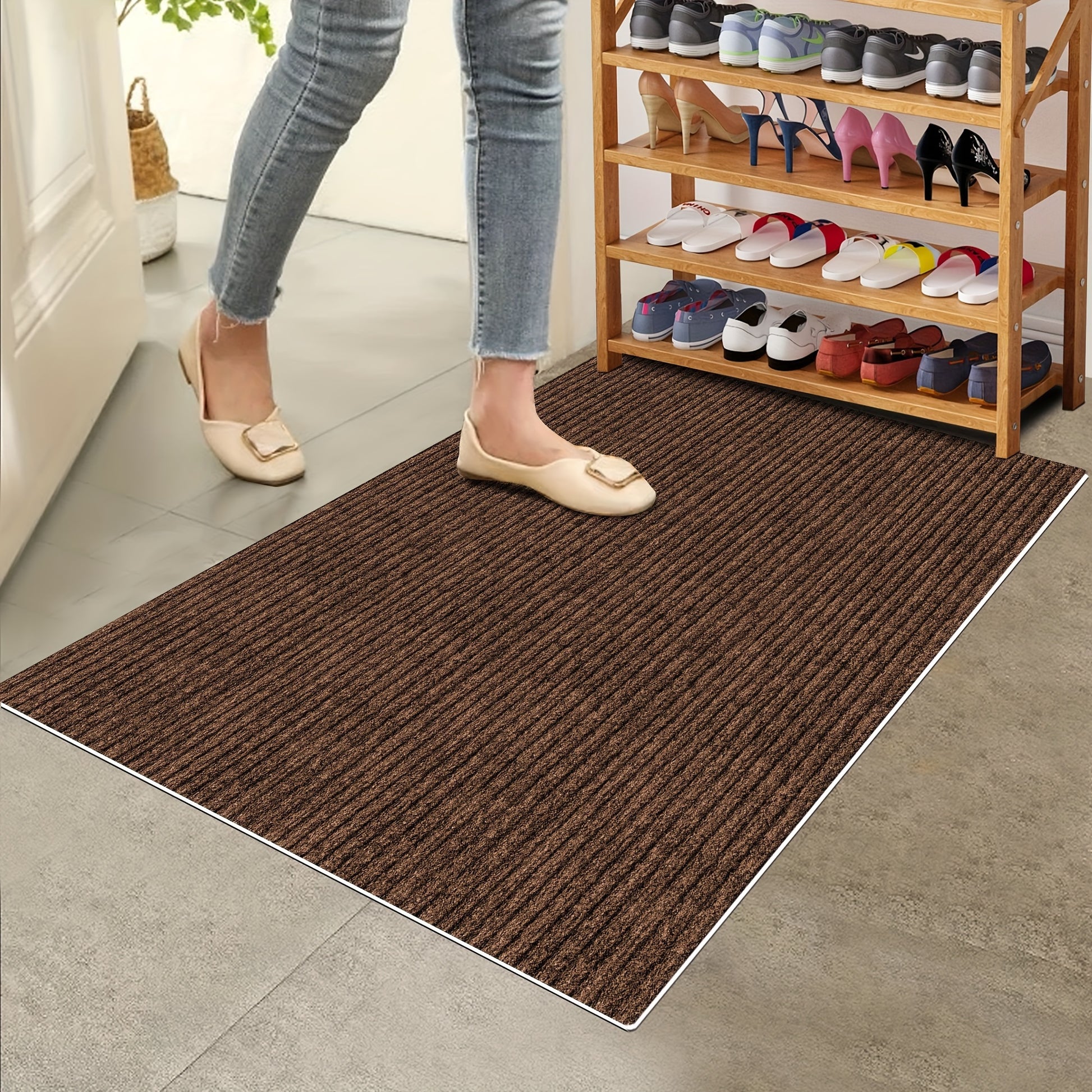 Entryway Mat, Dog Door Mat Indoor Door Mat for Entrance, Non Slip Absorbent Low Profile Front Doormat, Rubber Backing Indoor Outdoor Entrance, Trapping Welcome Mats, Dog Door Mat for Muddy Paws Absorbs Moisture, Washable Mat, Quick Dry mat