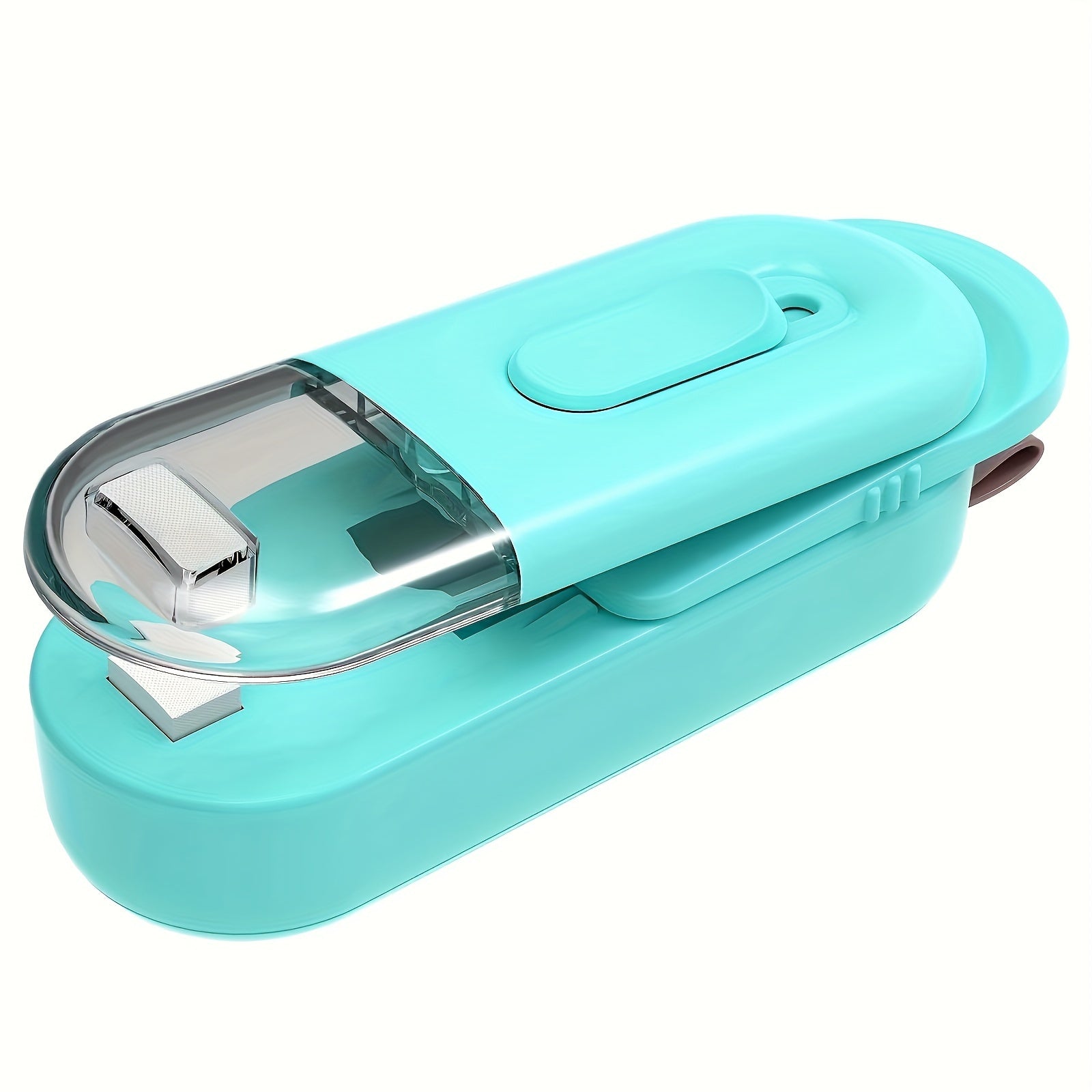 Portable 2-in-1 Heat Vacuum Sealer & Cutter Machine - Semi-Automatic for Snacks, Cookies, Chips | Battery-Powered (2 AA Not Included) | Black Kitchen Storage Accessory