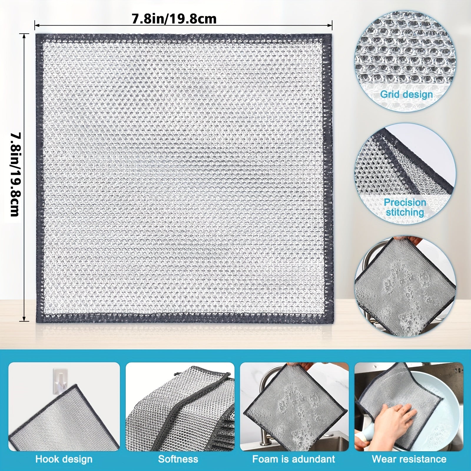 10/20/30pcs Magic Steel Cleaning Pads - Multi-Purpose, Reusable, Non-Stick, Rust Removal, Safe for All Surfaces