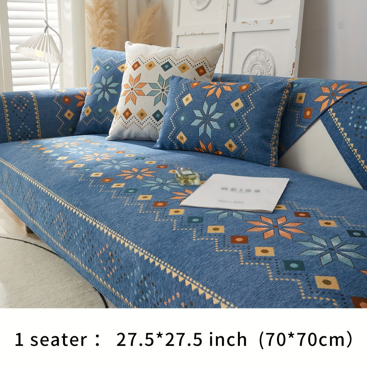 [Non-slip Sofa Cover] 1pc Non-slip Chenille Sofa Slipcover - Couch Cover, Four Seasons Universal Furniture Protector For Bedroom Office Living Room Home Decor