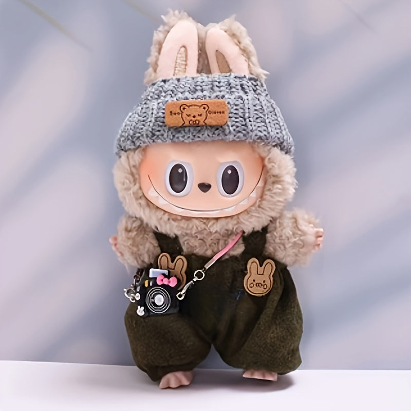 3pcs Labubu Outfit Set, Mini Cute Doll Clothes for 15cm-17cm, Fashionable Accessories, Dress-Up Party, Gift Choice, Perfect for Dolls, 520 Gifts