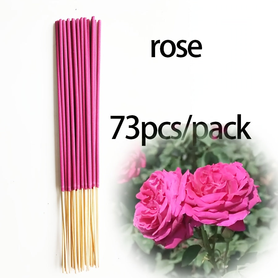 11 Styles of Clean, Low-Powder 22cm Flower and Wooden Handmade Bamboo Sticks Incense, Optional with Jasmine Mint White Sage Rose Lavender Sandalwood Lemongrass Dragon Blood Flower Frankincense Cherry Blossom Vanilla Mixed Scents, Suitable for Home Hotel O