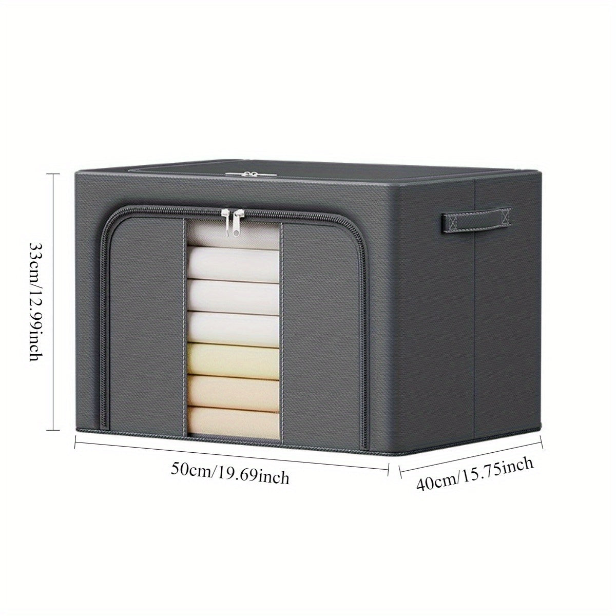 Large Capacity Waterproof Non-Woven Fabric Storage Box with Clear Visibility Window,
