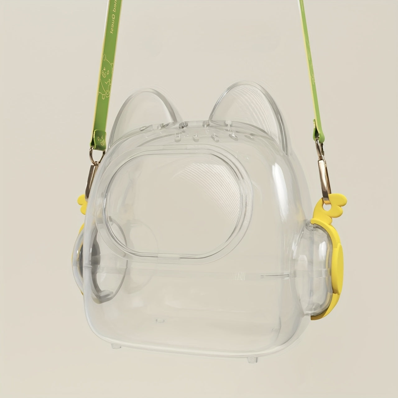 Portable Labubu Crystal Clear Acrylic Display Bag with Shoulder Strap - Travel Collection Case, Eye-Catching Summer Design, Suitable for Collectibles, Gifts, Home Decor (Doll Not Included)