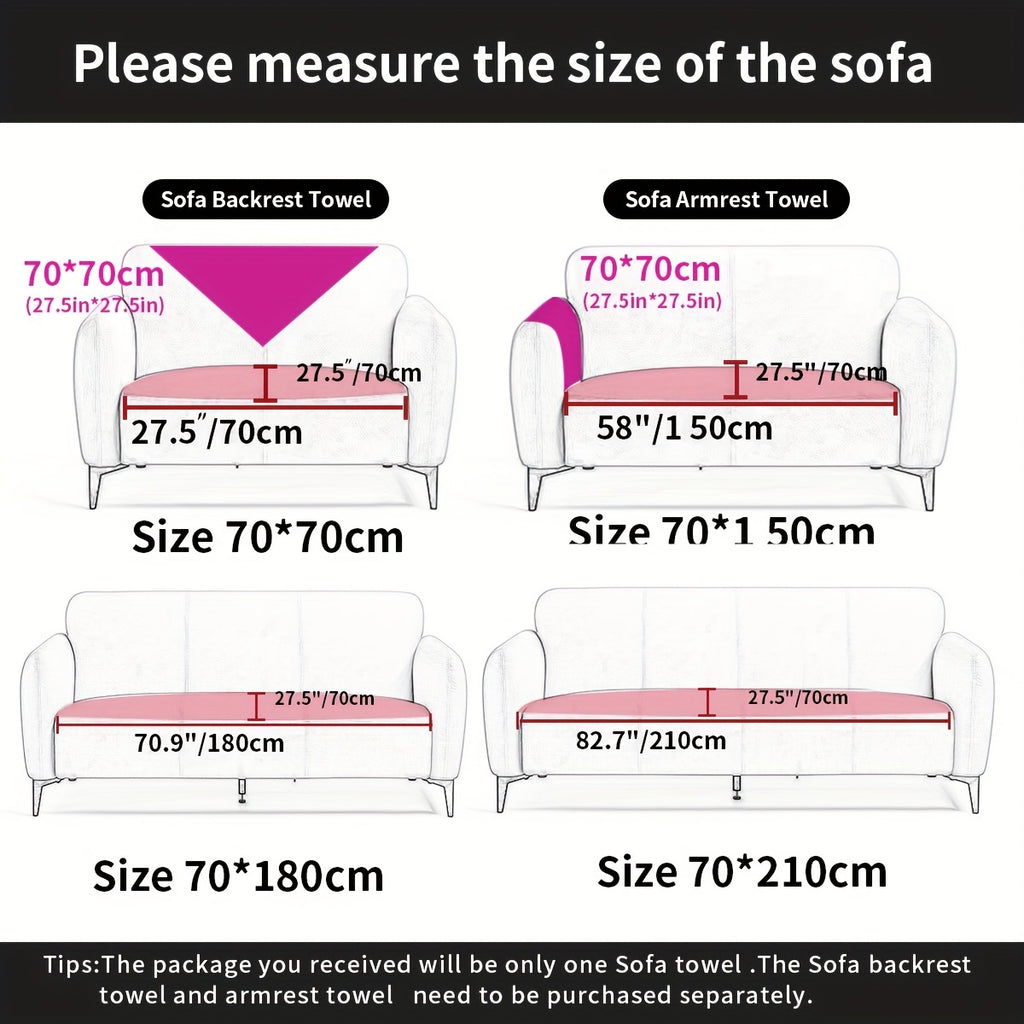 [Non-slip Sofa Cover] 1pc Non-slip Chenille Sofa Slipcover - Couch Cover, Four Seasons Universal Furniture Protector For Bedroom Office Living Room Home Decor