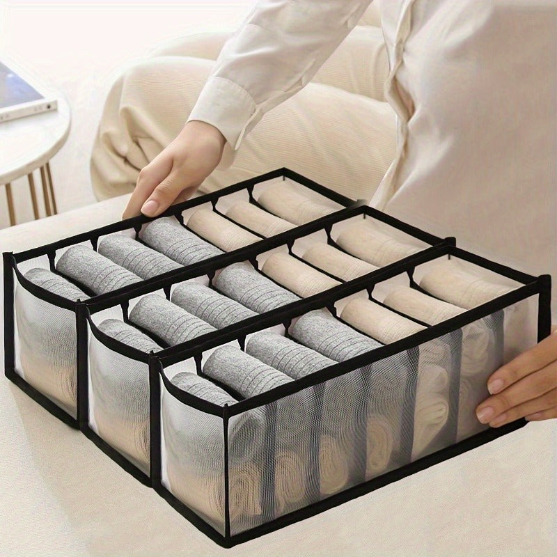 [7 Stackable Storage Bins] 7 Stackable Fabric Storage Bins