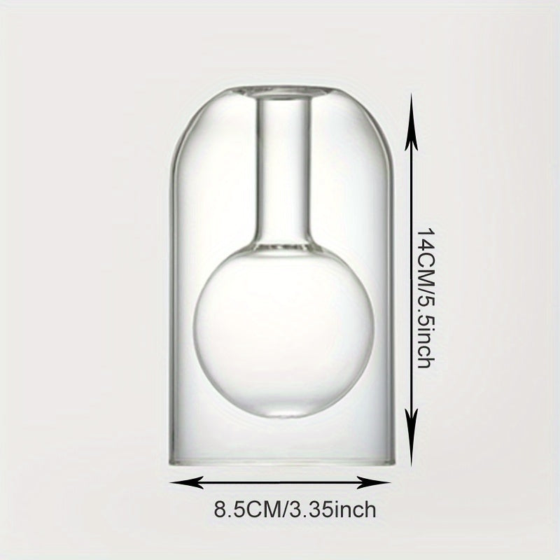 1pc Elegant Glass Diffuser Bottle - Geometric Design, Transparent, No-Flame Required, Ideal for Home Freshness & Longevity, Rattan Reed Diffuser (Stick Not Included), Diffuser for Home