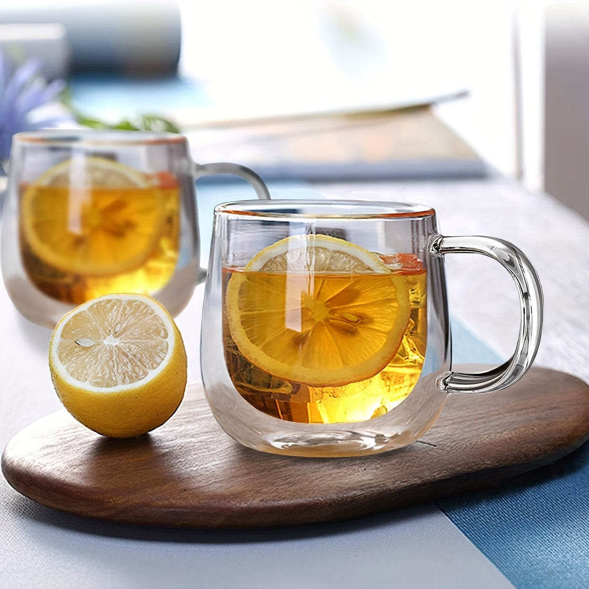 Pack of 4 - 300ml - Double-layer glass coffee cup with high borosilicate, insulated glass coffee cup, set of 4 espresso cups, latte coffee cup, Americano coffee, cappuccino, tea bag, transparent glass