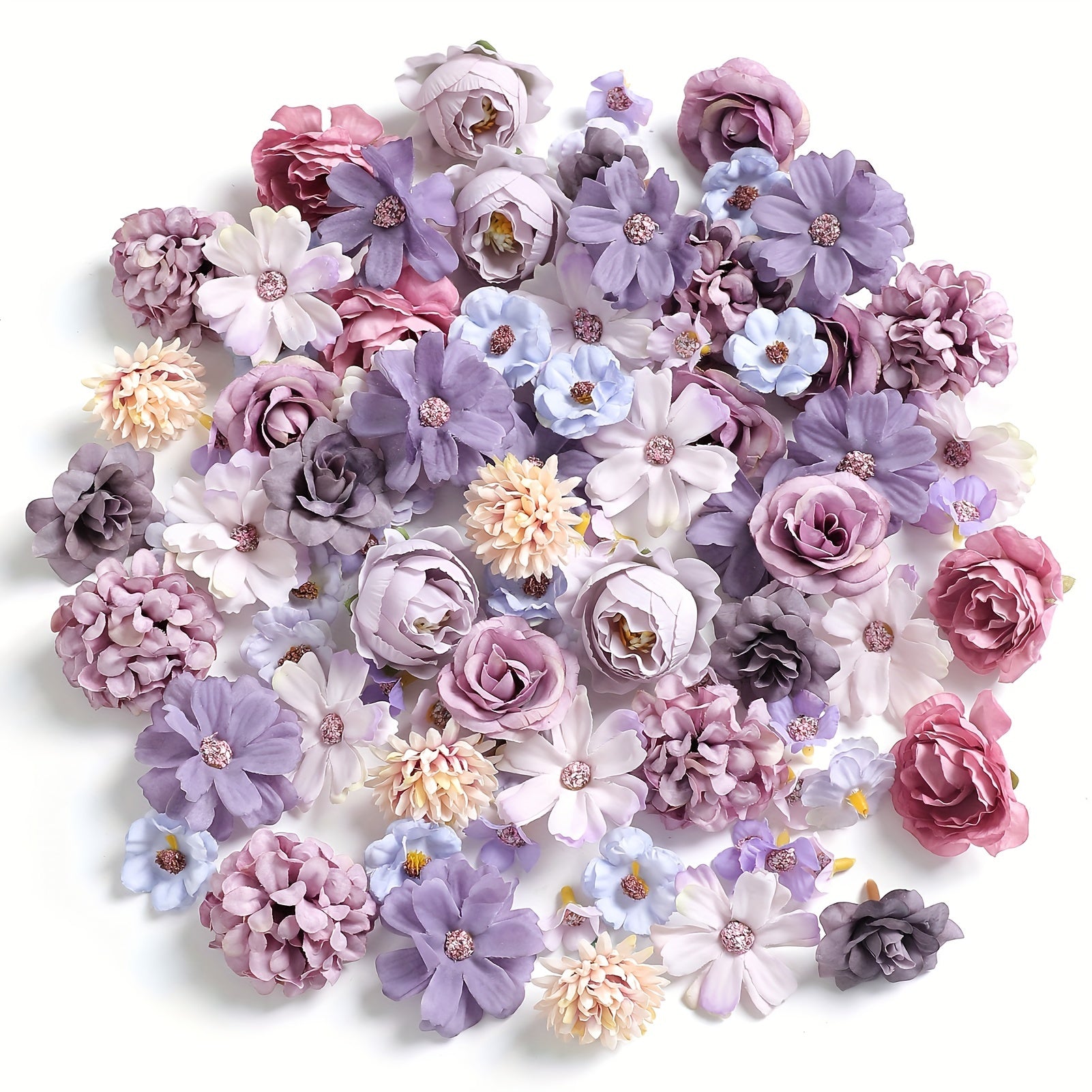 Artificial Rose 20pcs Fake Flower Head Set - For Wedding, Christmas, Home Decorations - Without Container, No Electricity, No Battery - Occasion: Engagement, Halloween, Thanksgiving, Valentine's Day, Graduation - Plant Type: Daisy