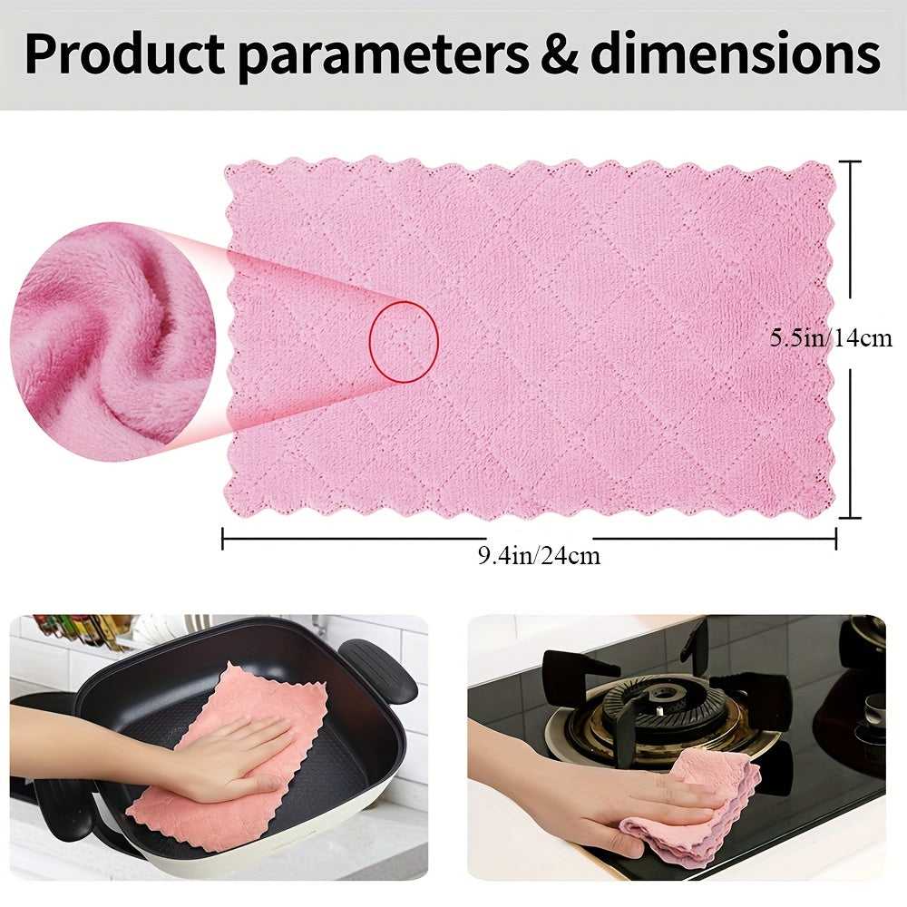 10pcs Kitchen Towels and Dishcloths Set Dish Towels for Washing Dishes Dish Rags for Everyday Cooking Baking-Random Color