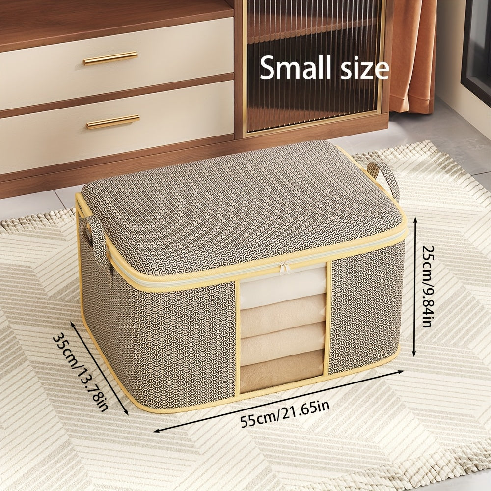 2pcs Heavy-Duty Storage Moving Bags Quilt Storage Blanket Storage with Handles Set and Clear Window