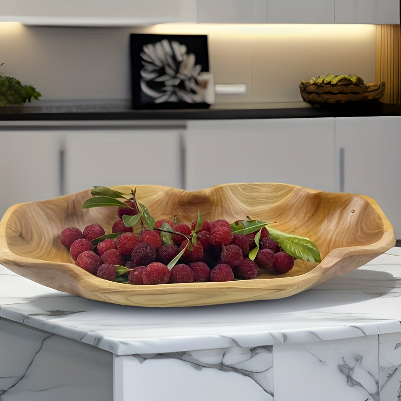 1pc Natural Wood Serving Tray